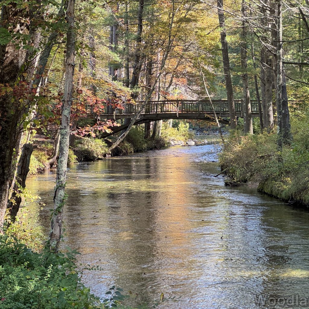 Swift River bridge at Windsor Dam on a calm day